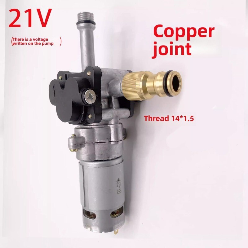 21V Cordless High Pressure Cleaner Water Gun Motor Zinc Alloy Plunger Pump