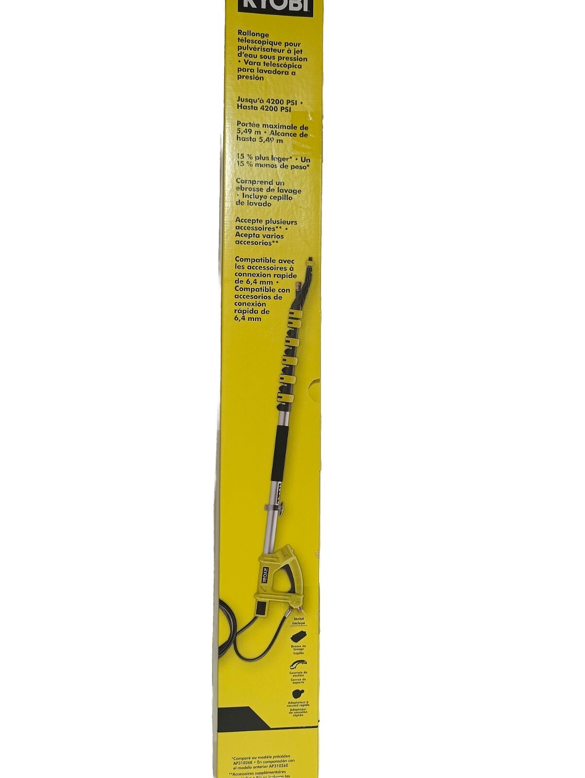 Ryobi RY31EP26 18 ft Pressure Washer Telescoping Extension Pole