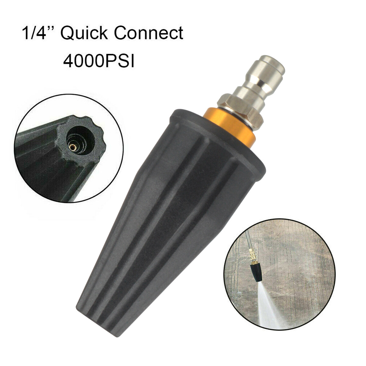 Power 4000 PSI Turbo Nozzle Rotating-Rotary For Pressure Washer Connector New US