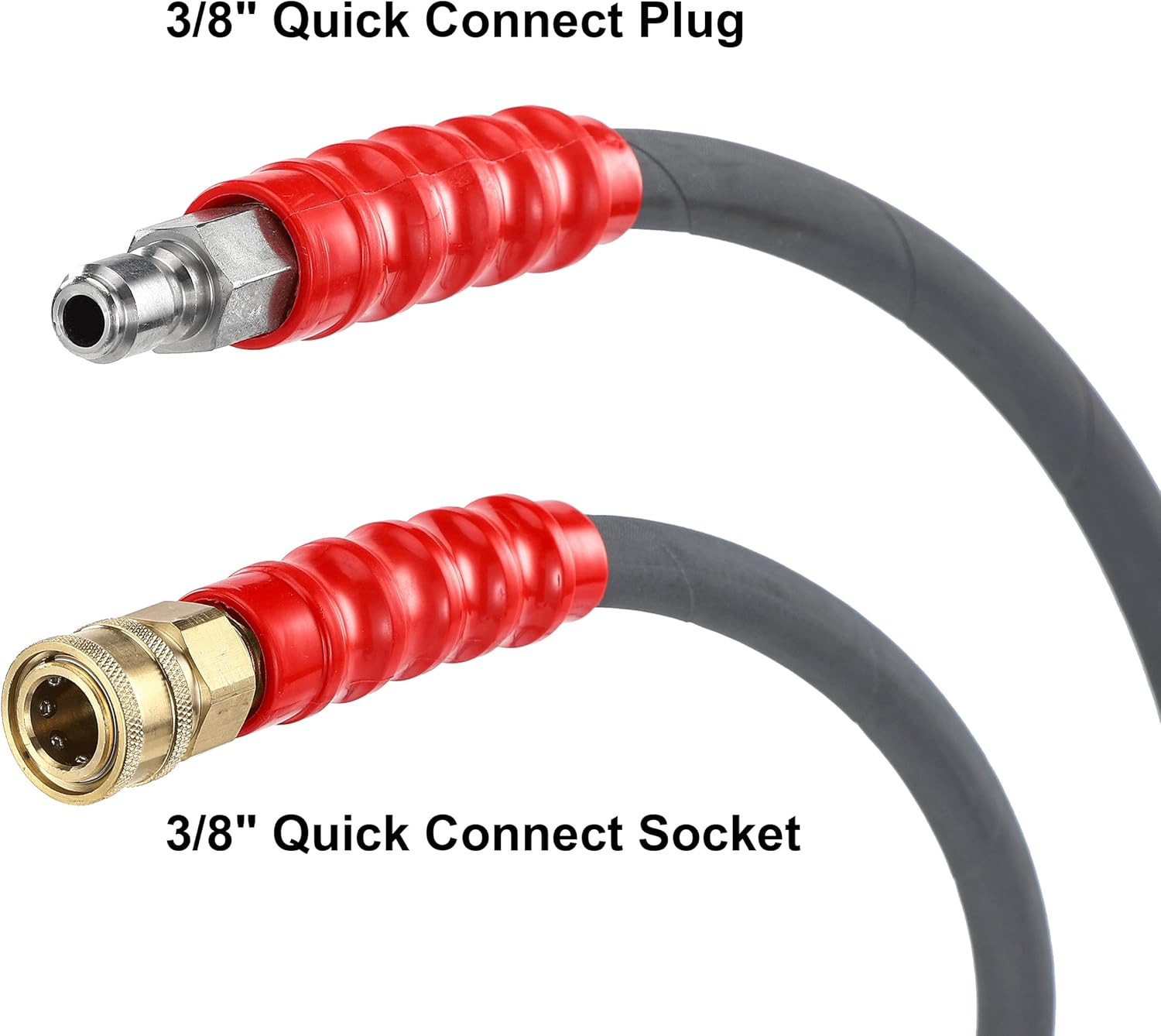 Pressure Washer Jumper Hose, 10 FT Whip Hose for Power Washer, Hose Reel Connect