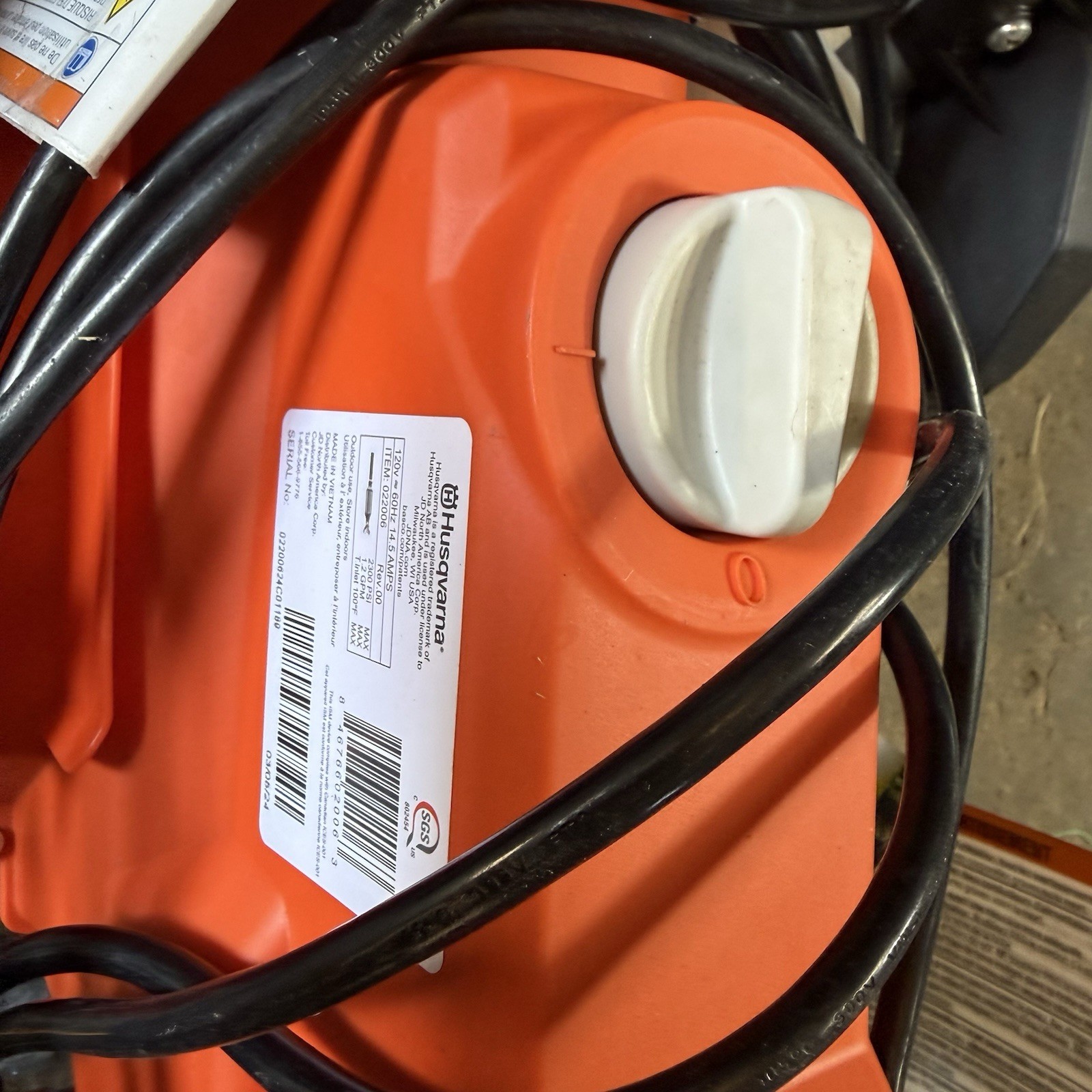 Husqvarna 2000 PSI Electric Pressure Washer – 020802