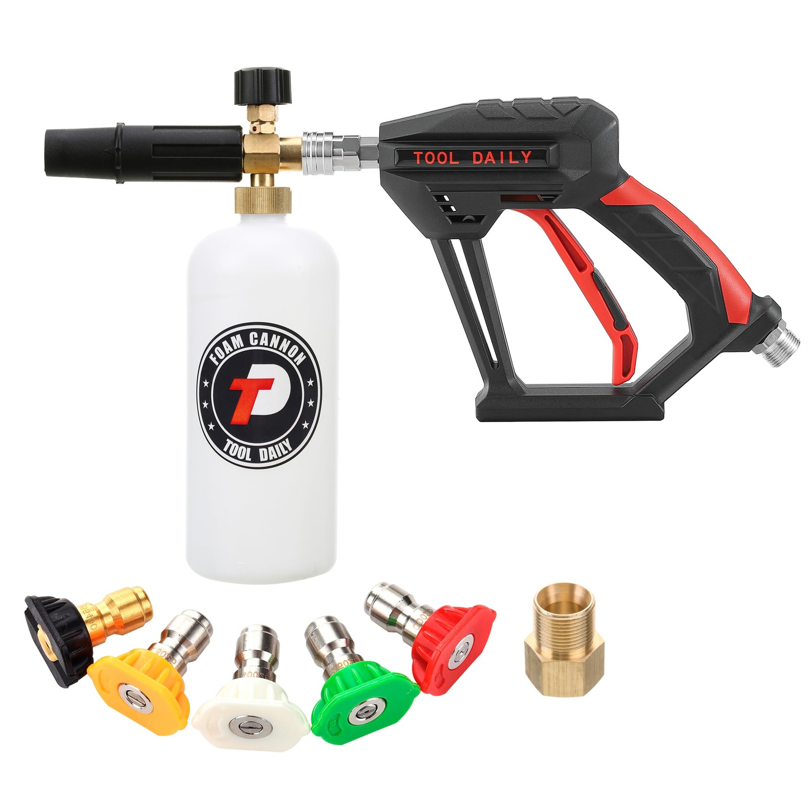 Short Pressure Washer Gun with Foam Cannon, 1/4 Inch Quick Connector, with 5 …