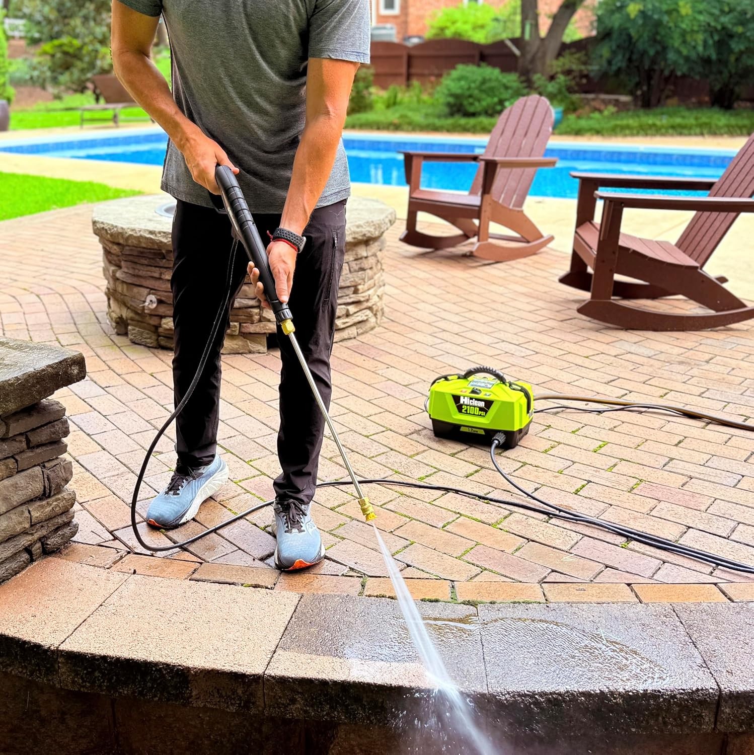 Hiclean Electric Pressure Washer 2100 PSI Portable with Foam Cannon