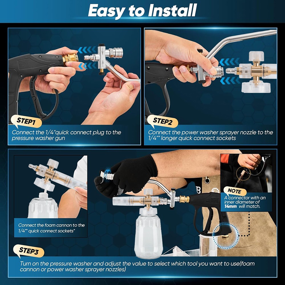 High-pressure Cleaning Foam Suit Snow Gun Wash Soap Lance Sprayer Washer Bottle