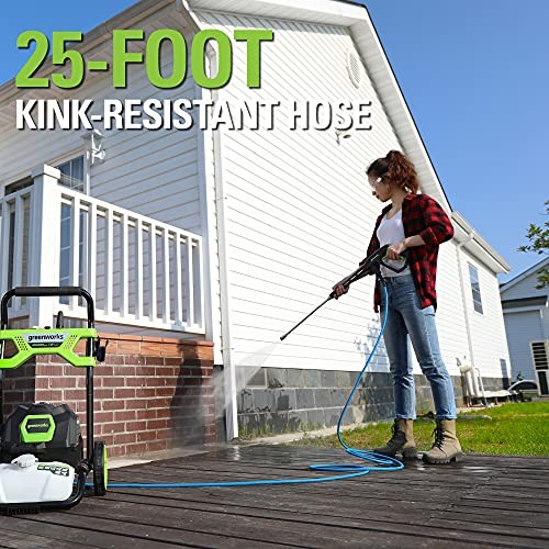 Greenworks 2000 PSI 1.2 GPM Pressure Washer (Open Frame 2000 PSI, Green