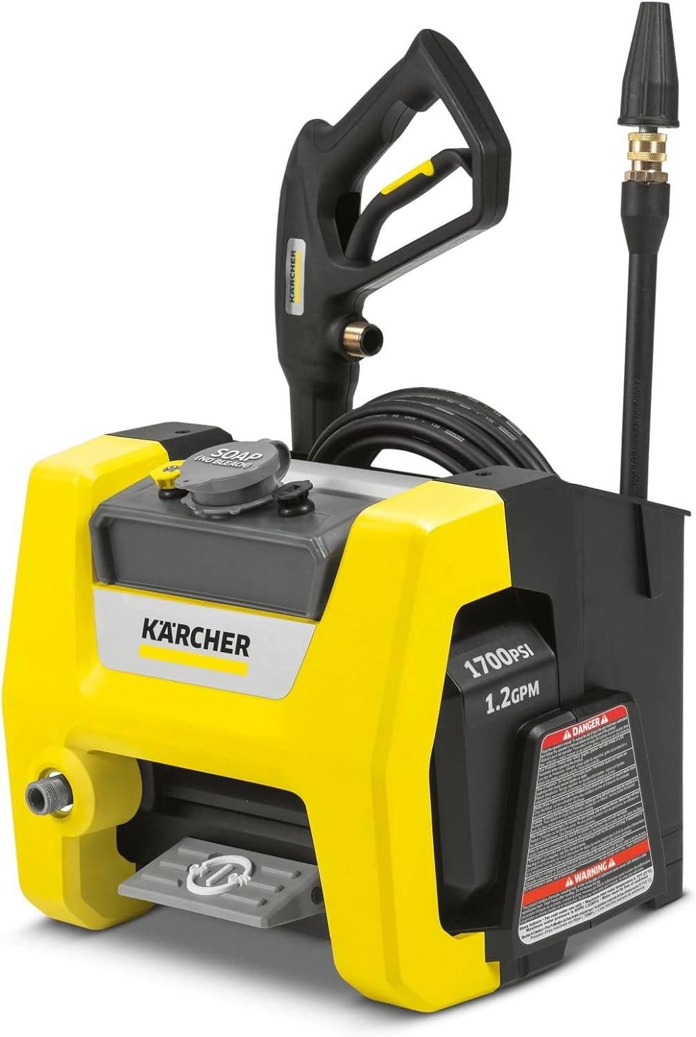 Kärcher Pressure Washer K1700 Cube, CETA Certified, 3 Spray Nozzles, Detergent T