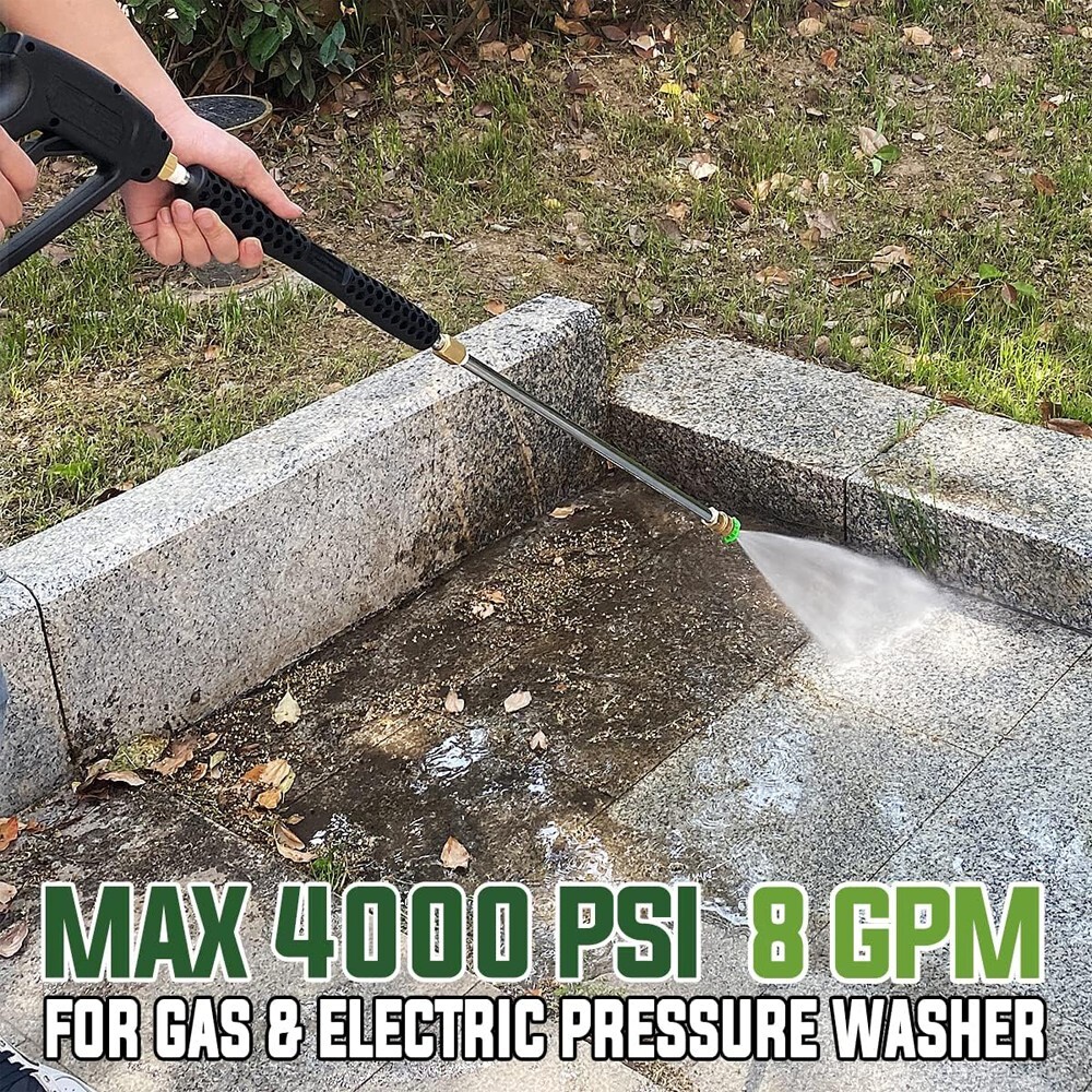 YAMATIC 4000 PSI Pressure Washer Wand and Gun with 1/4″ Quick M22 Male Inlet