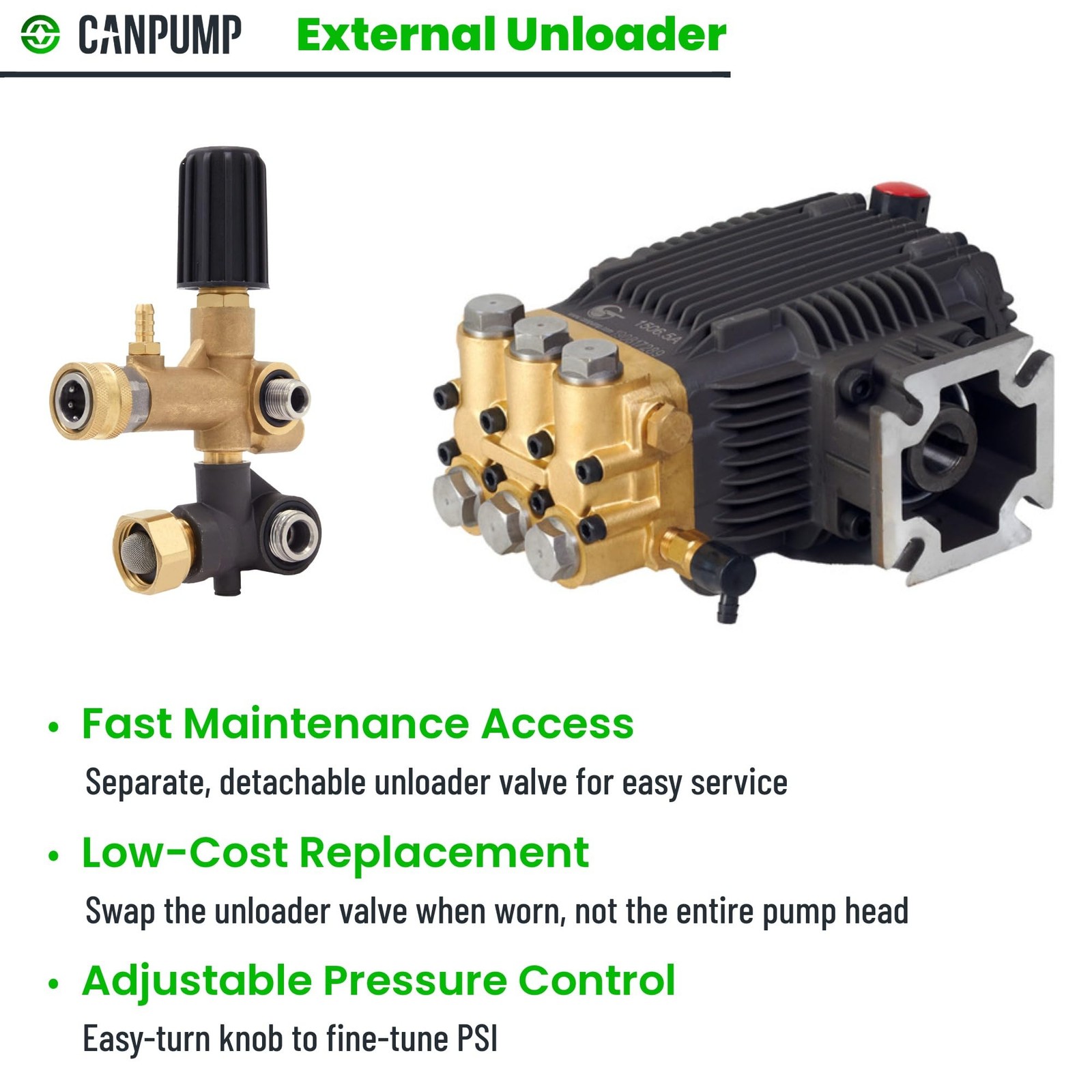 Canpump CF 3030 G: 3000 psi @ 3.1 US gpm Pressure Washer Pump with Gold