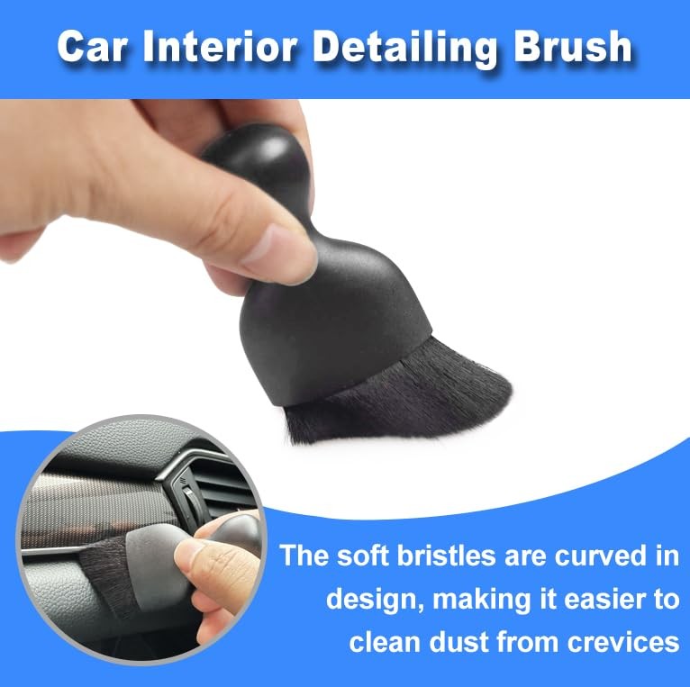 Windshield Cleaner Tool, 15Pcs Car Interior Detailing Kit, Cleaning Blue