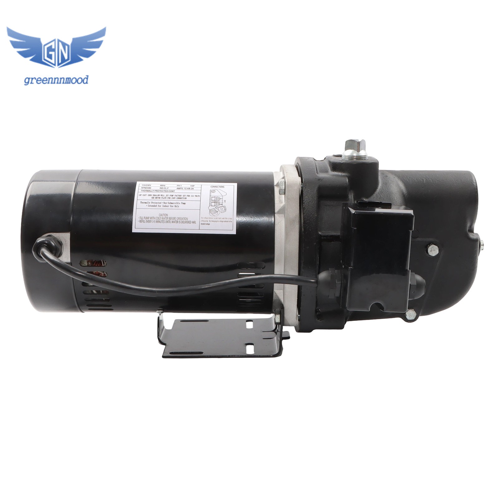 SWS100 1 HP Cast Iron Shallow Well Jet Pump 510 GPH for Wells up to 25 ft