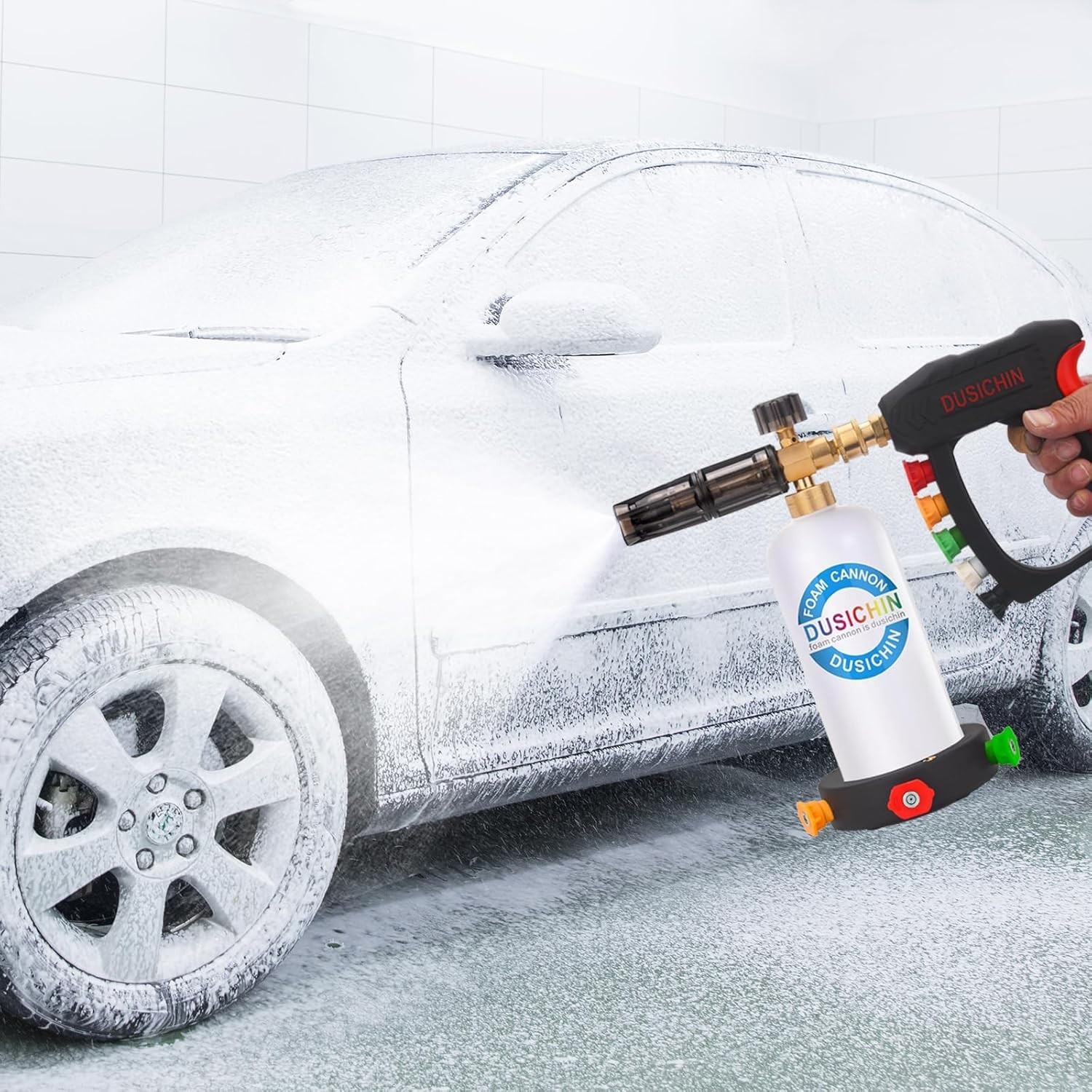 SFL-001 Foam Cannon Snow Foam Lance Pressure Washer Jet Wash Quick Release Ad…