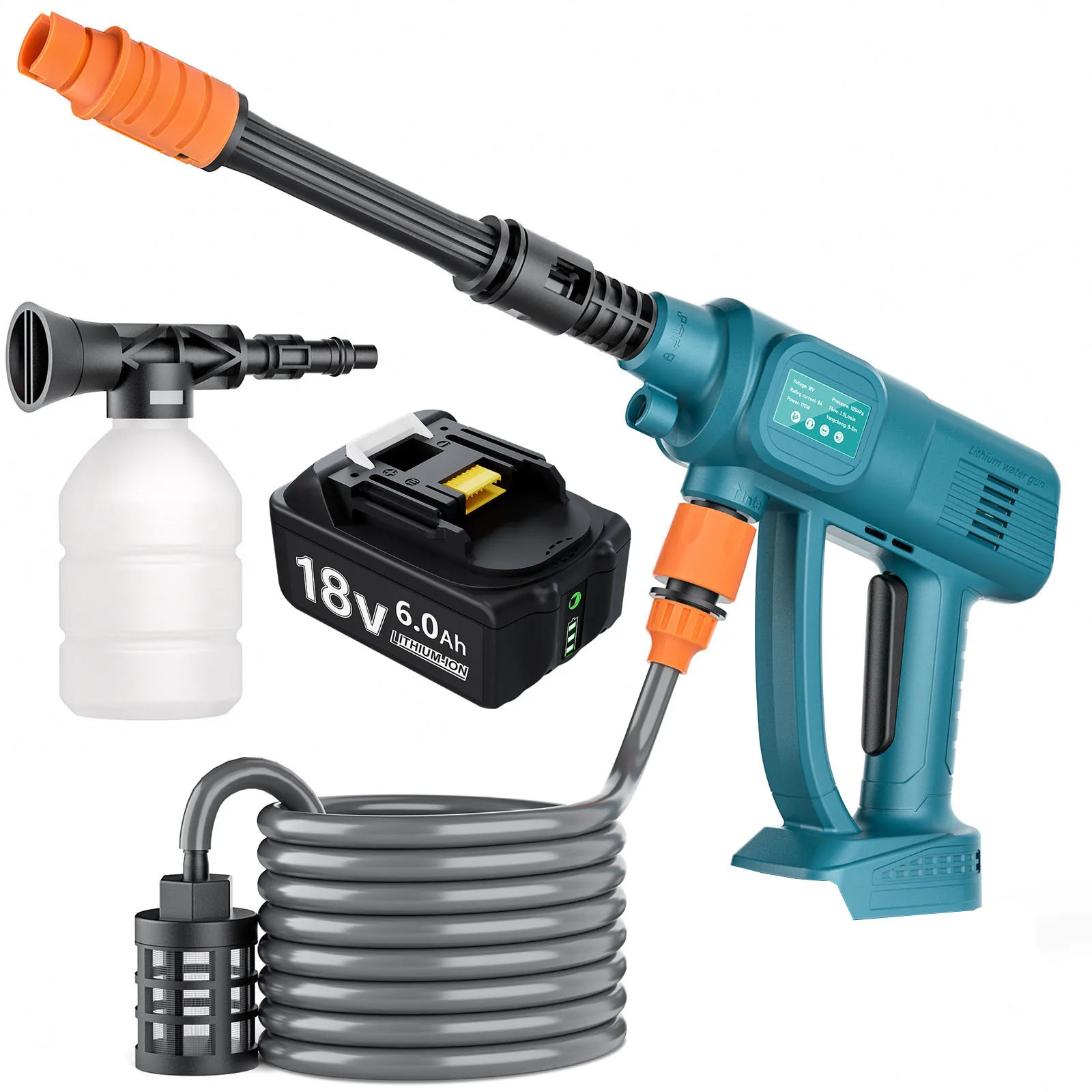 Makita 18V Portable Lightweight Car Battery Cordless Pressure Washer