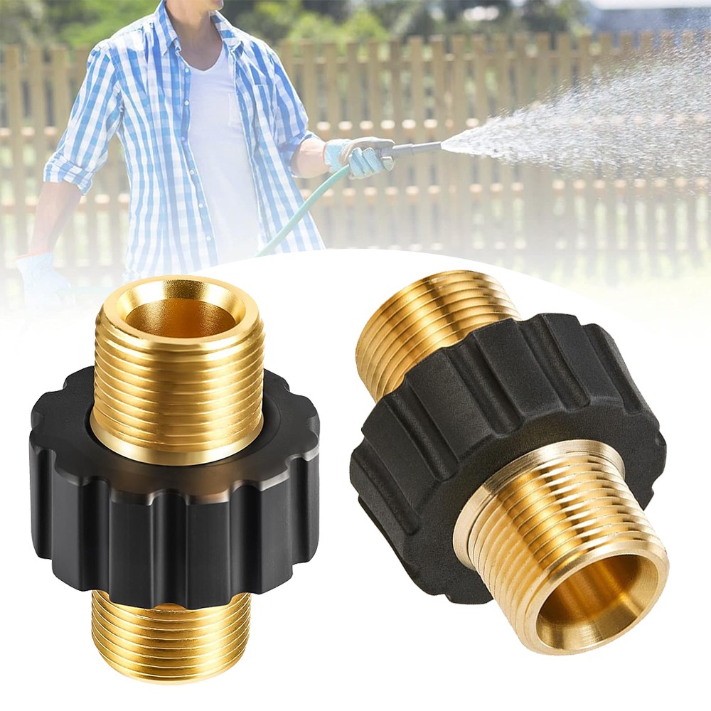 Brass Pressure Washer Connector Quick Connect Fitting M22-14mm Hose Adapter