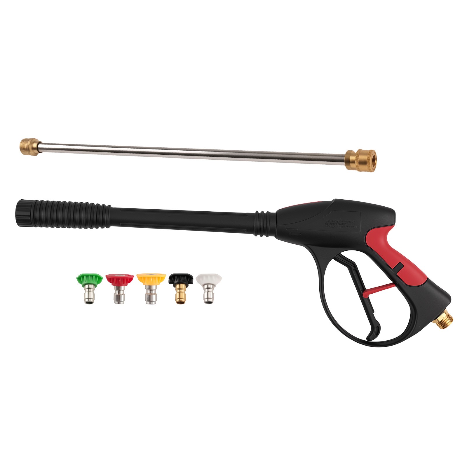 M22 Pressure Washer Gun 4000PSI & Extension Lance & 5 Angle Quick Connect Nozzle