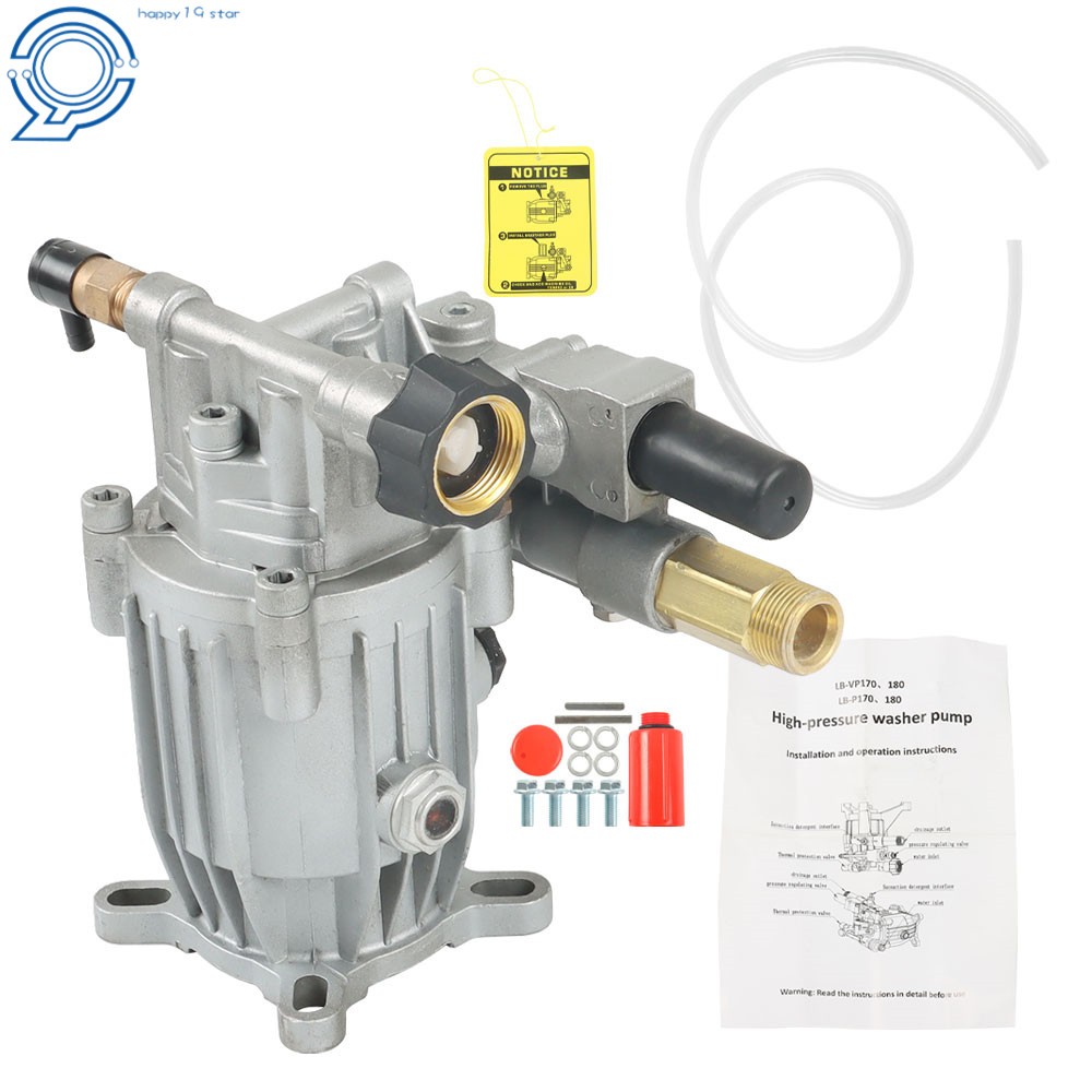 Pressure Washer Pump Horizontal 3/4″ Shaft MAX 3000 PSI,2.5 GPM,Oil Sealed 5.5HP