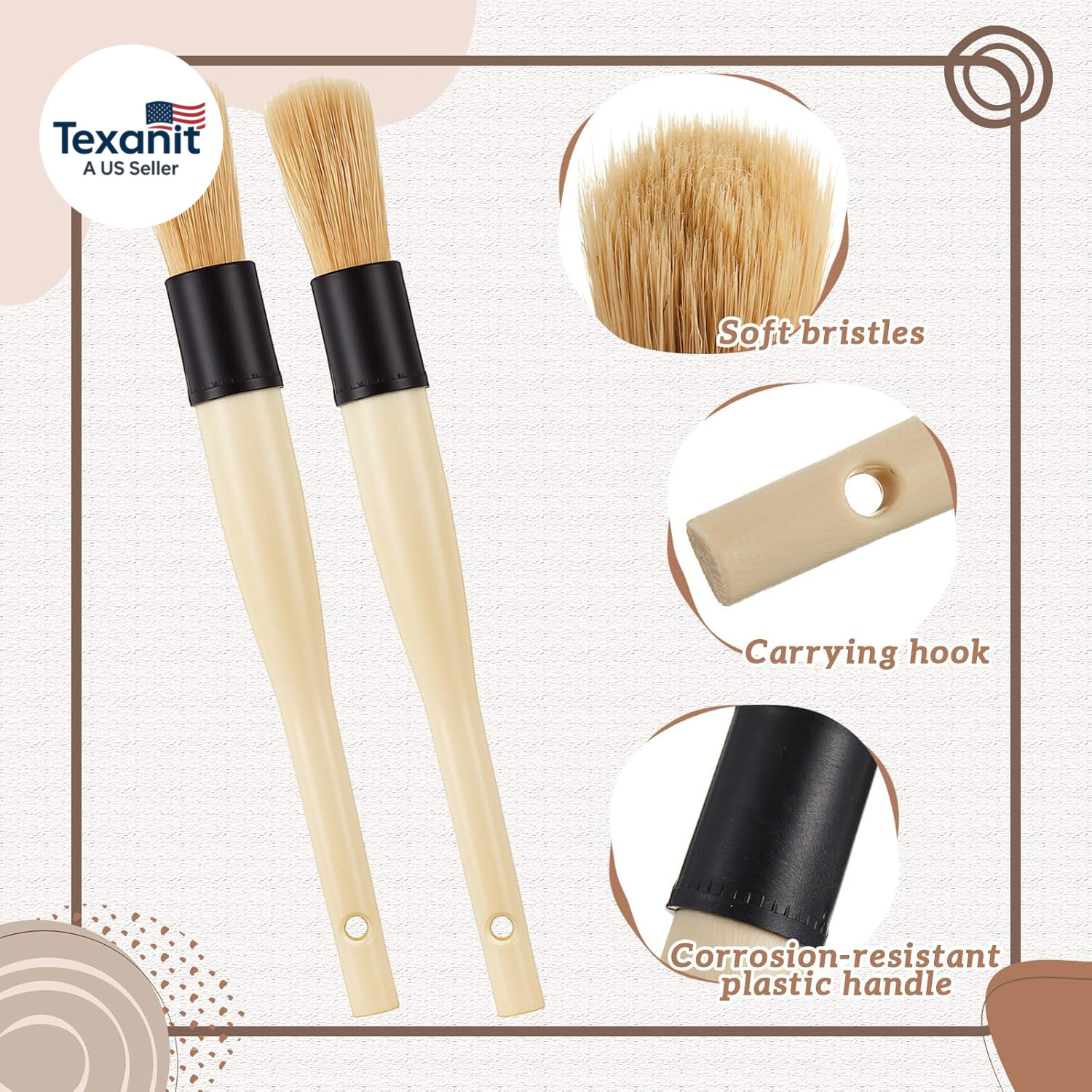 2 Pack of Parts Cleaning Brush Home and Auto Use Parts Cleaner for Cleaning Auto