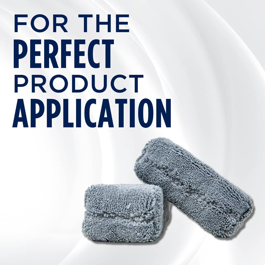 2 Count Microfiber Applicator Pads, Car Detailing, Scratch-Free, Washable Foam