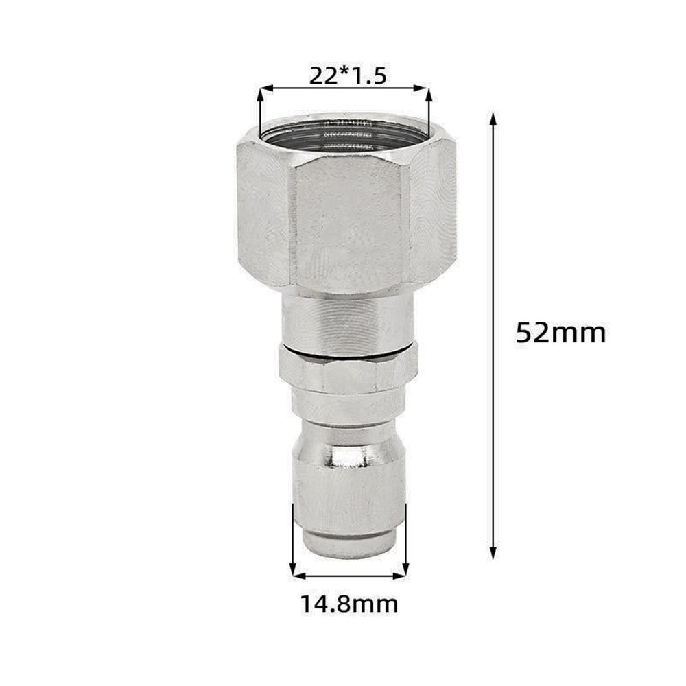 Quick Connect Swivel Plug Adapter for Pressure Washer Gun M22 14mm to 3/8″
