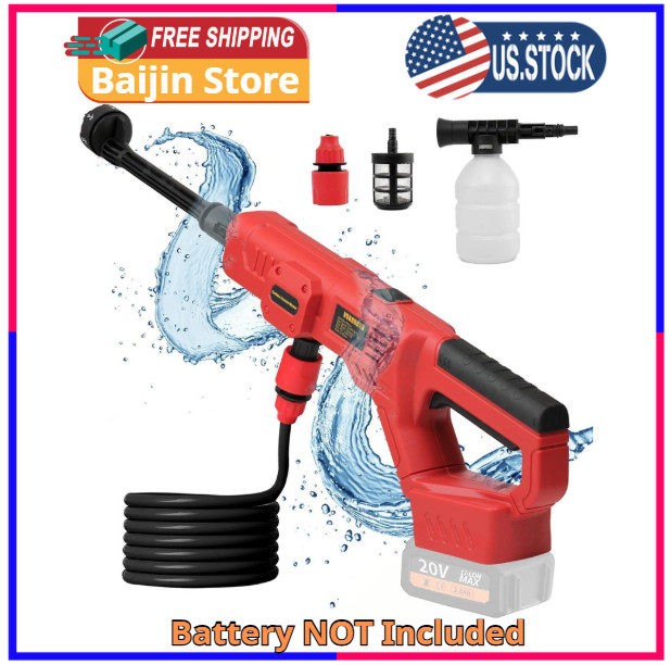 Cordless Pressure Washer for Milwaukee M18 Battery, Portable Cordless Power Wash