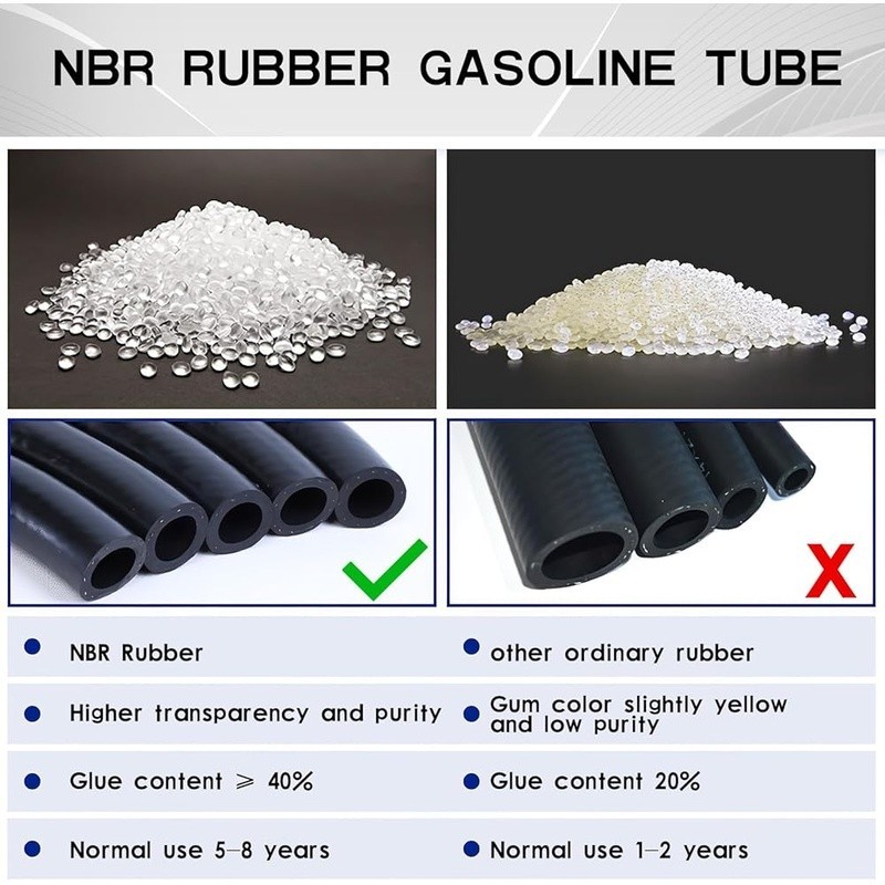 Fuel Line Hose NBR 5 Sizes 3.3ft High Pressure ATV Motorcycle Engine Oil System