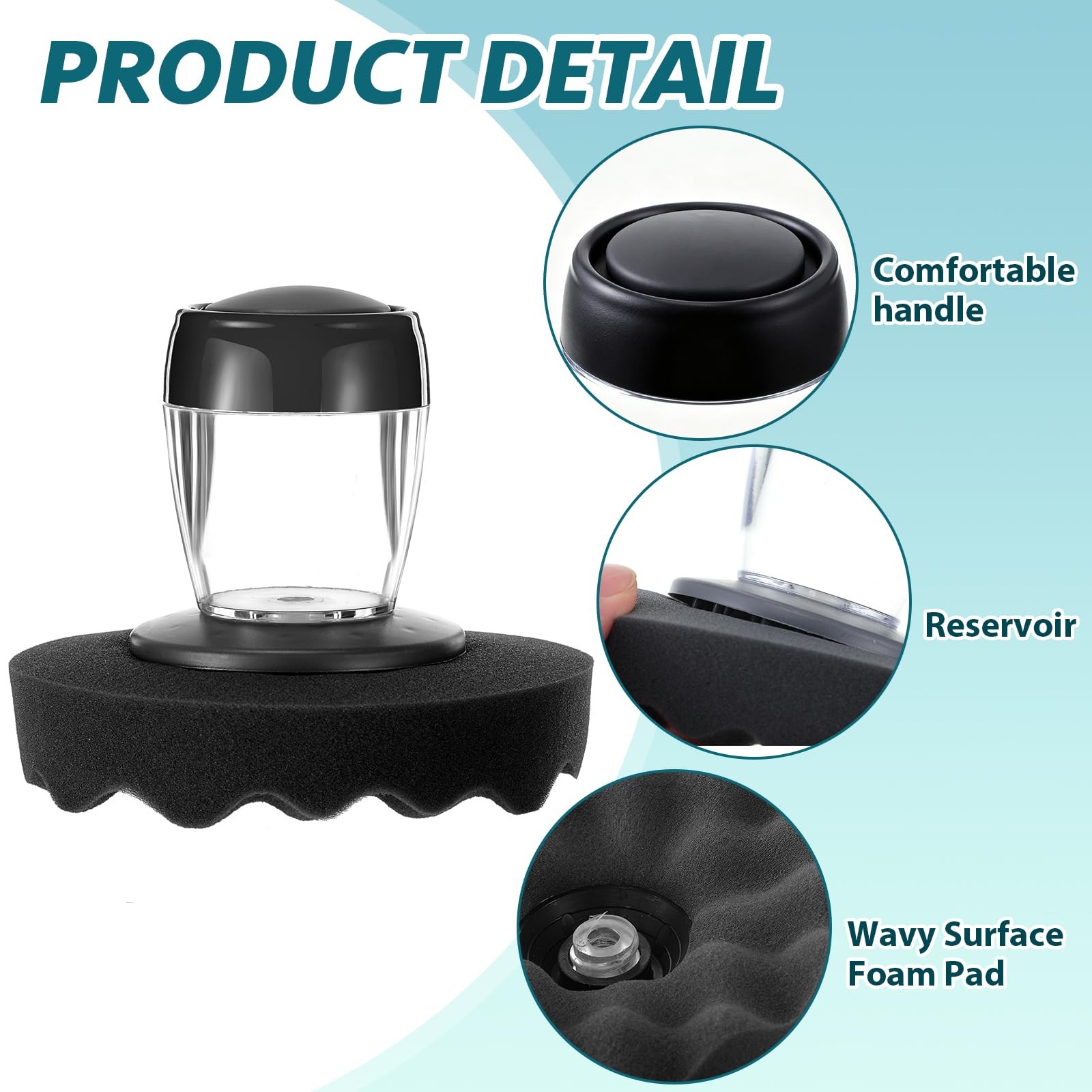 2 Pack Large Tire Shine Applicator Reusable, Tire Dressing Cleaner Applicator…