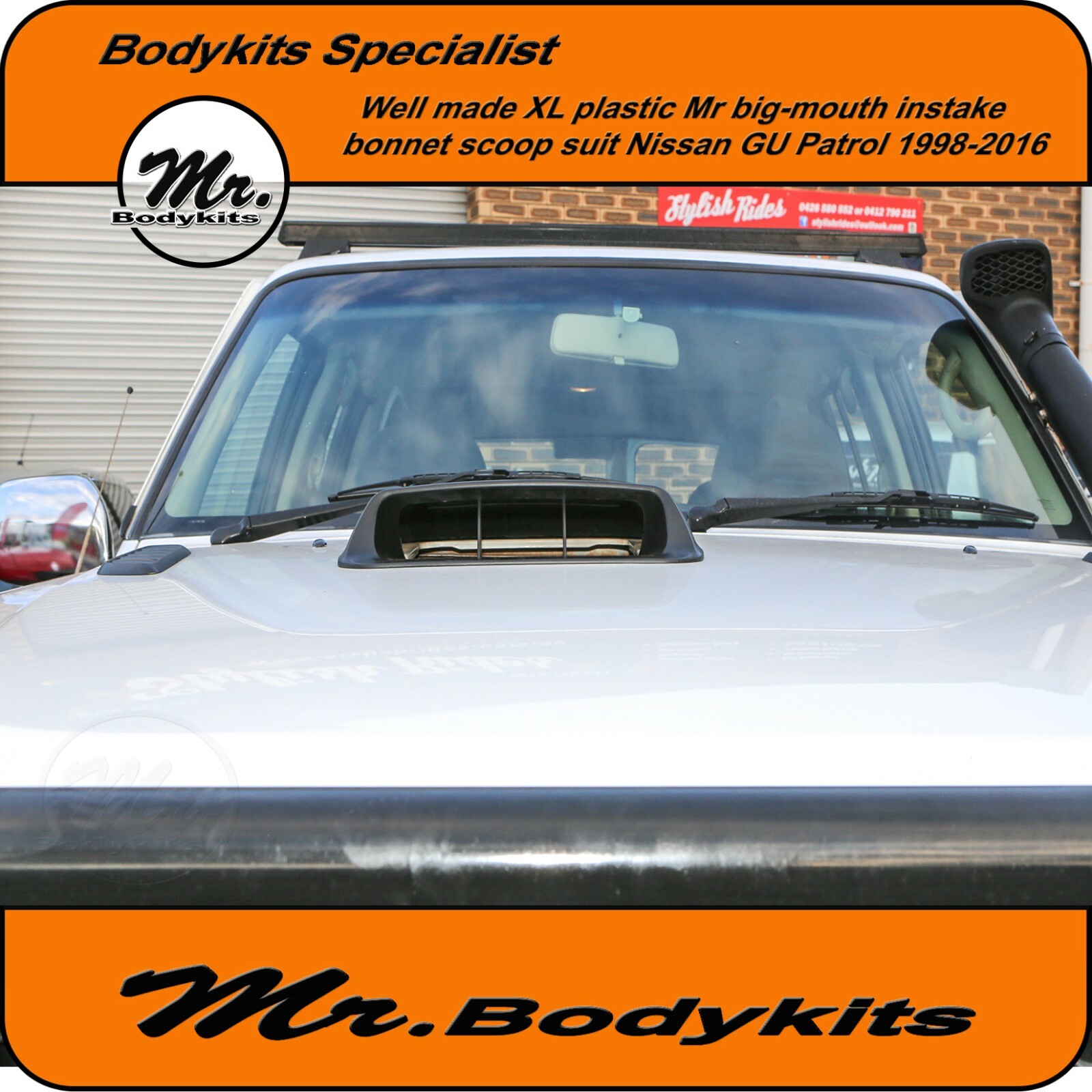 MR BIG MOUTH BONNET INTAKE SCOOP FOR NISSAN PATROL GU1/2/3/4/5/6/7/8 INTERCOOLER