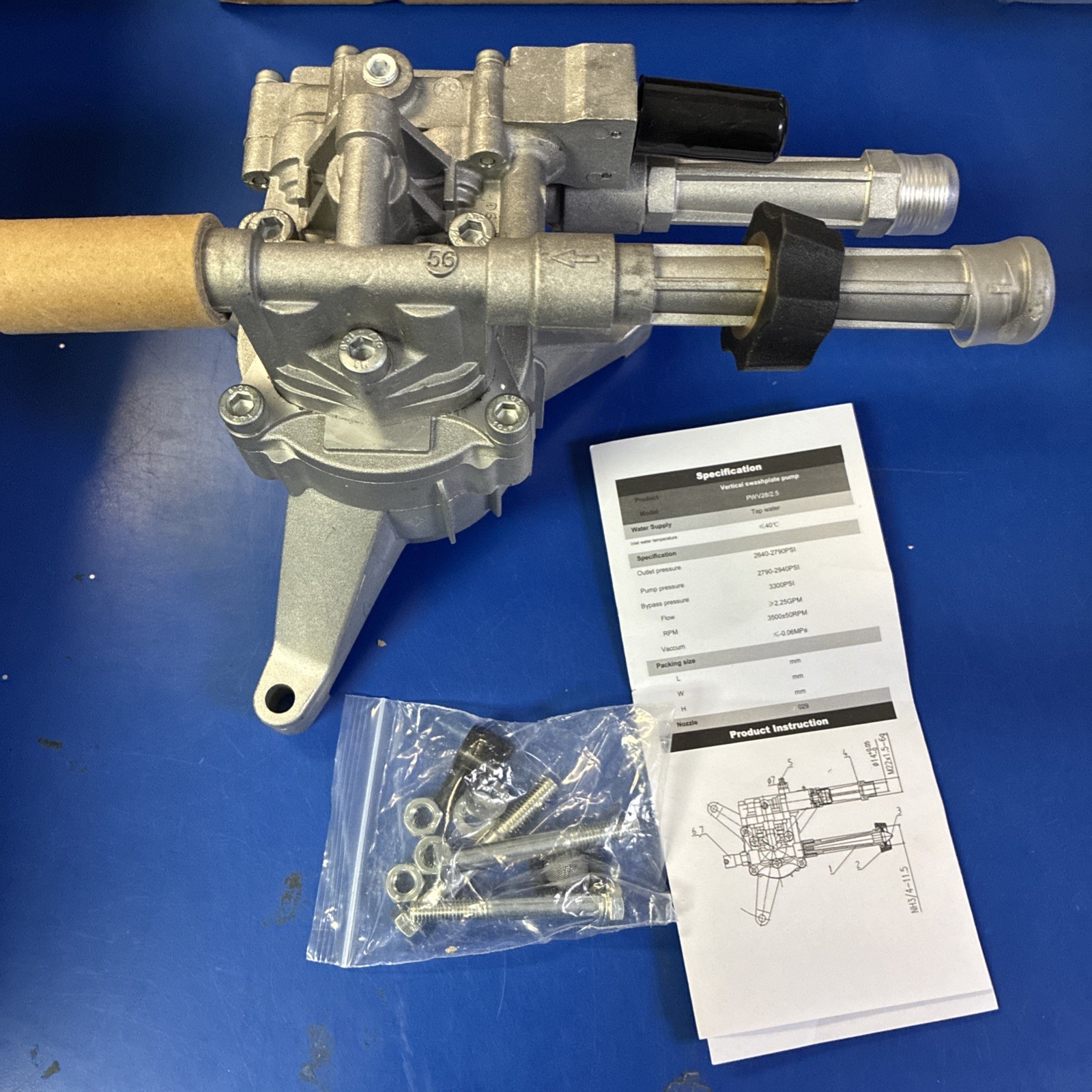 AgiiMan 7/8″ Shaft Vertical Pressure Washer Pump Head, Max 3300PSI Replacemen…