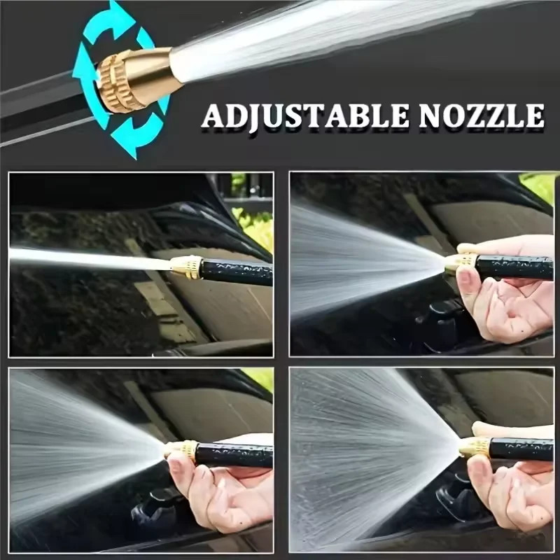 High Pressure Washing Water Gun Adjustable Nipple Type Portable Direct Spray Car