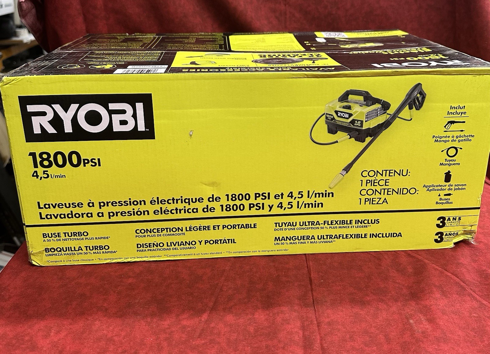 💥NEW SEALED💥RYOBI RY141802 1800PSI 1.2GPM COLD WATER ELECTRIC PRESSURE WASHER!