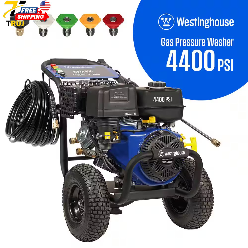 WPX 4400 psi 4.2 GPM 420 CC Cold Water Gas Powered Triplex Pump Pressure Washer