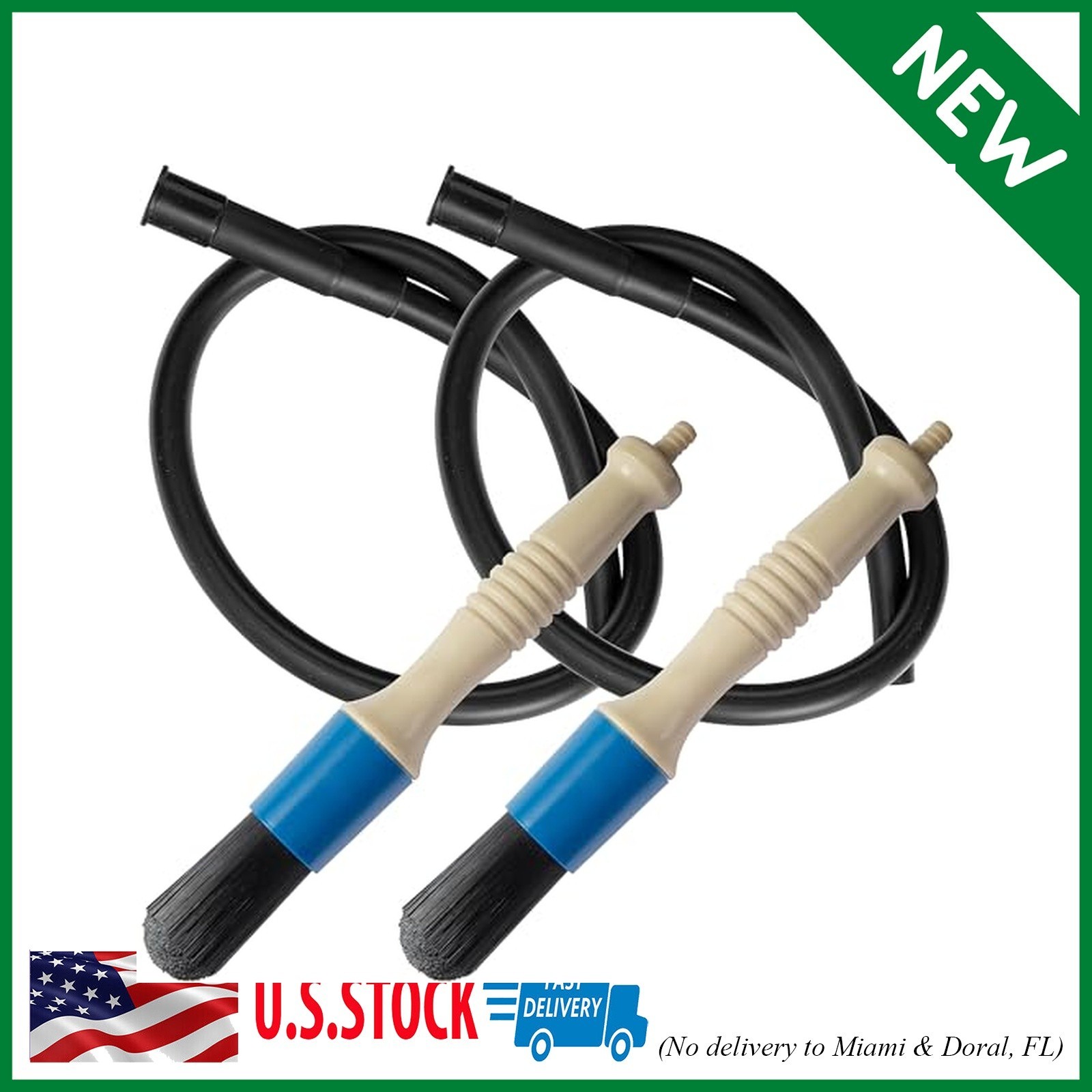2 Pcs Parts Washer Brush with 31 Inch Hose- Wear Resistant Parts Cleaning Brush-