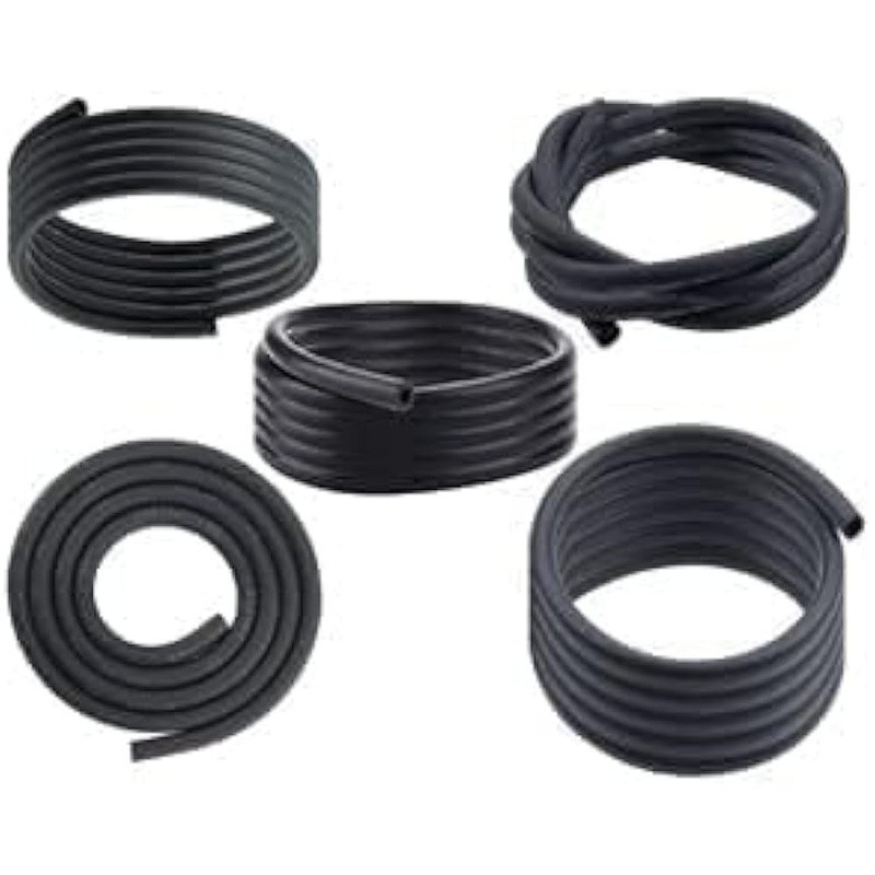 Durable Flexible Fuel Line Hose Set 5 Sizes W/ 40 Clamps Small Engines ATV Mower