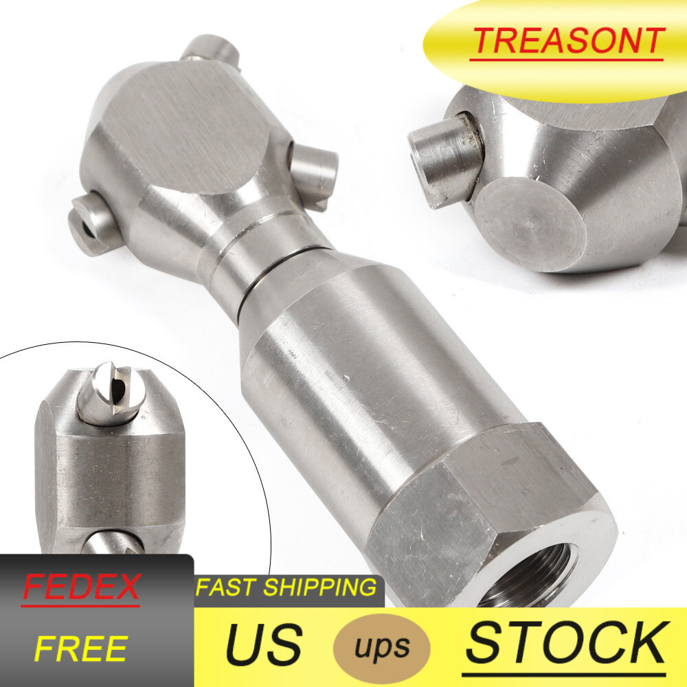 1/2″ Rotating Jetter Head Rotary Nozzle Pressure Washer Hose Cleaner Drain Sewer