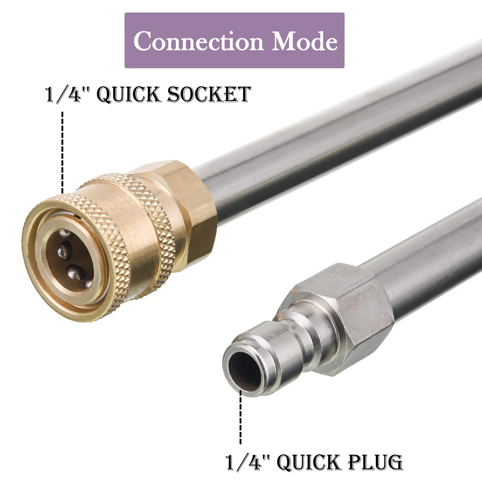 2 Pack 17in Pressure Washer Extension Wand 1/4 Inch Quick Connect Lance