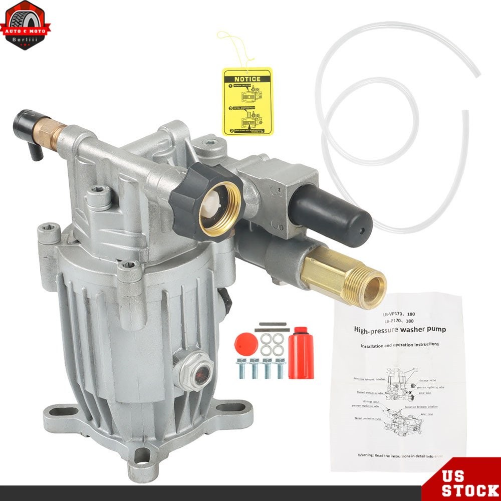 2.5 GPM 3000 PSI Universal Pressure Washer Pump 3/4 HorizShaft MAX Oil Sealed US