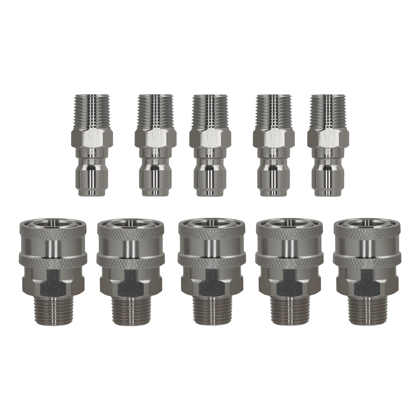 10* 3/8″ NPT Pressure Washer Fitting Quick Connect Adapter Plug Socket Stainless