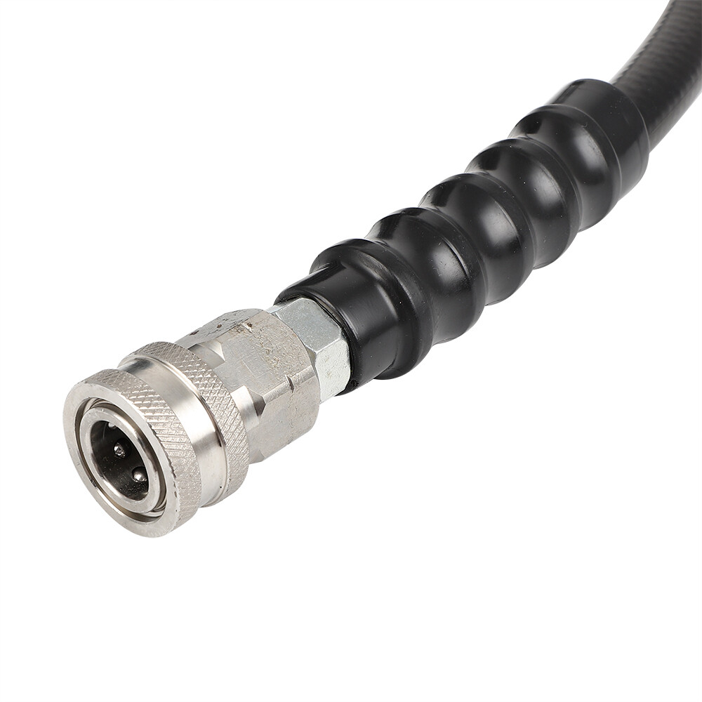 50FT x 3/8″ 5000 psi Hot High Pressure Washer Extension Hose Black Non-Marking