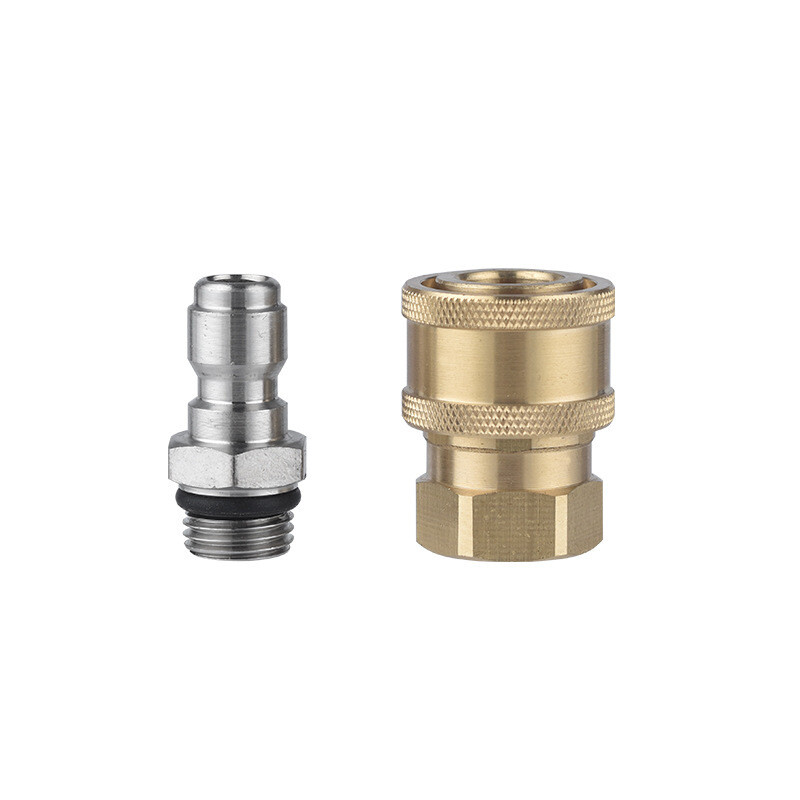High Pressure Washer Quick Release 1/4 Male M22/14 Female Plug Brass Connector
