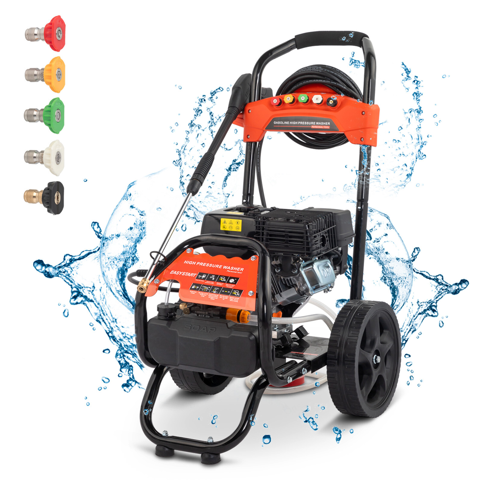 Gas Pressure Washer Gas Powered Washer 3400 PSI 2.5 GPM 7HP-210cc 4-Stroke