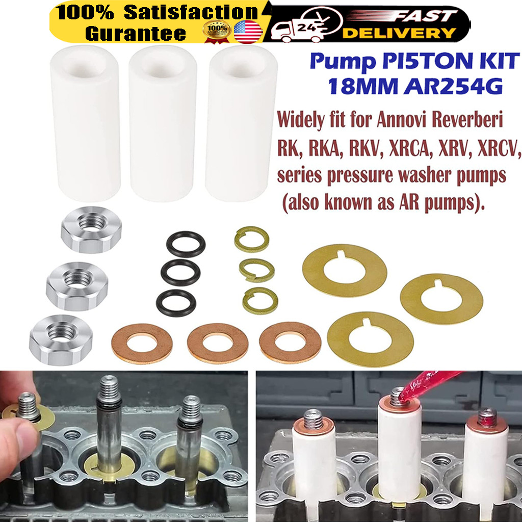 AR2546 Pump 18mm Piston Kit for Annovi Reverberi RK RKA RKV XRCA XRV XRCV Pump