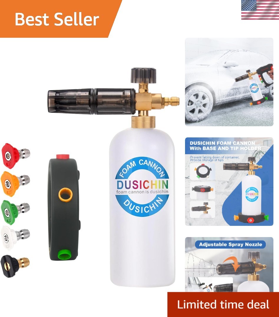 SFL-001 Foam Cannon Snow Foam Lance Pressure Washer Jet Wash Quick Release Ad…