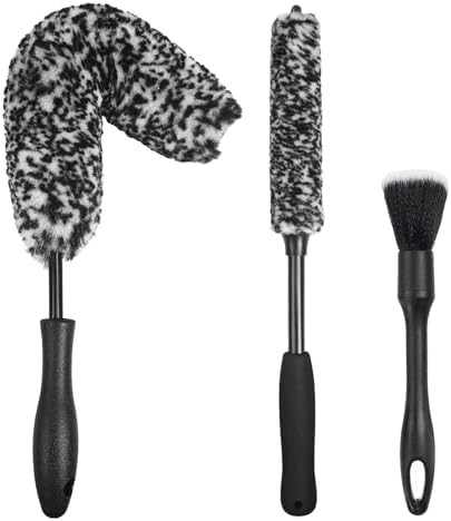 3PCS Wheel Brush Kit for Cleaning Wheel and Tire, Wheel and Rim Brush, Car Detai