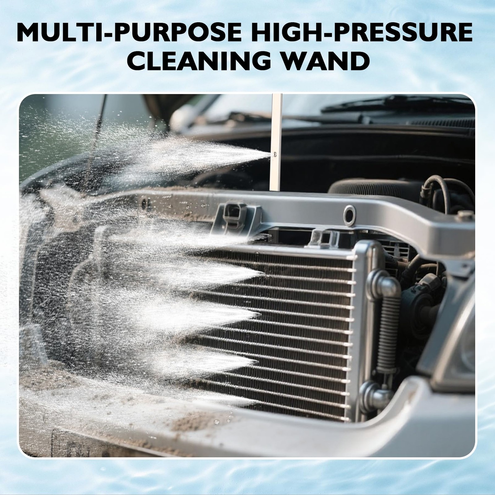 48″ and 24″ Radiator Cleaning Wand Set, 8 Nozzle Tips Pressure Washer Wand wi…