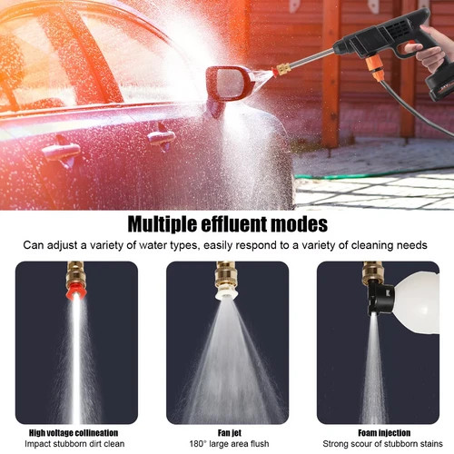 High Pressure Water Spray Gun Car Washer Cleaner Tool Electric Portable Cordless
