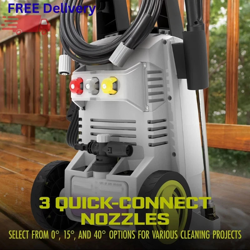 Sun Joe Electric Pressure Washer 2200 PSI 1.1 GPM Power Washer Foam Cannon Turbo