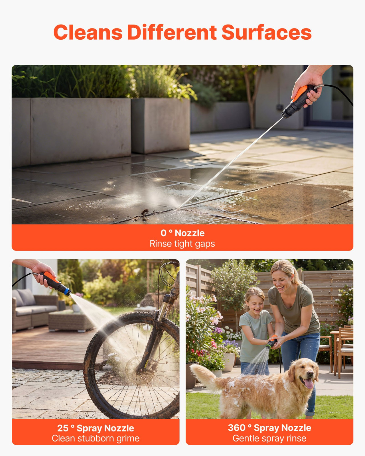 Cordless Pressure Washer w/ 2.64 Gal Tank, 109 PSI Portable Power Cleaner
