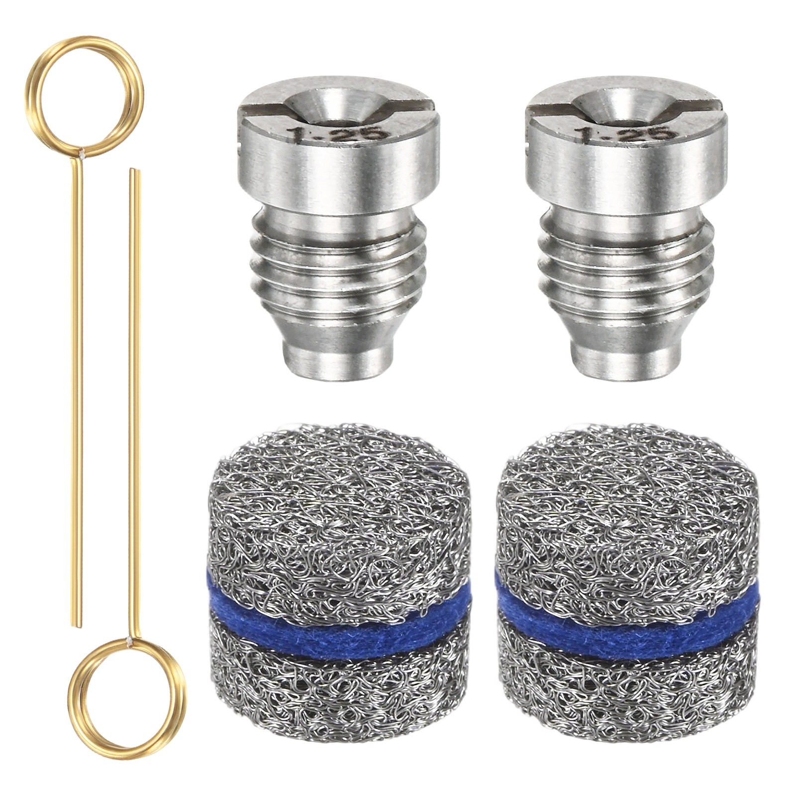 1-Set 1.25mm Orifice Foam Cannon Nozzles and 3 Layer Foam Maker Meshes