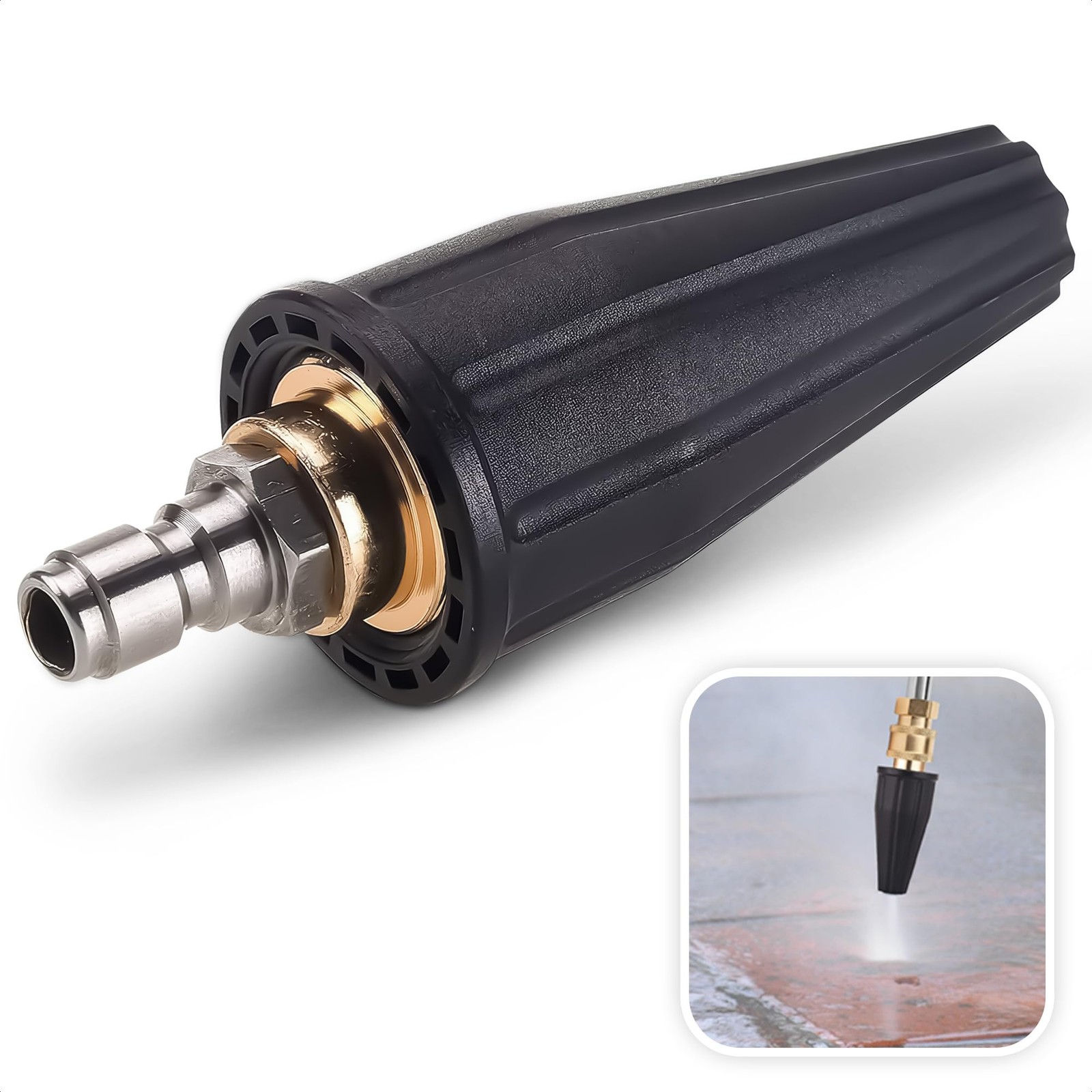 360° Turbo Nozzle 4000 PSI 4.0 GPM Quick Connect for Pressure Washer Wands