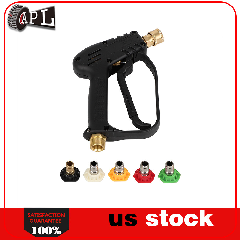 Short Pressure Washer Gun with M22-14mm Inlet Stubby High Pressure Handle Gun