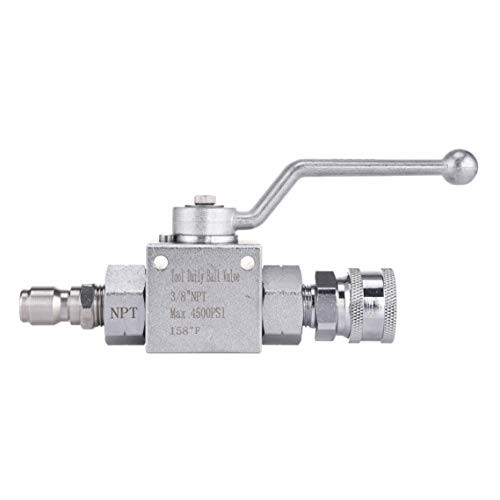 High Pressure Washer Ball Valve Kit, 3/8 Inch Quick A：3/8 inch Quick Connect